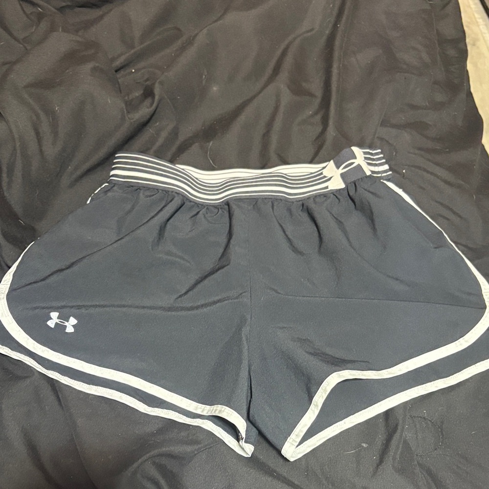 Under Armour Women's Black and Gray Athletic Shorts